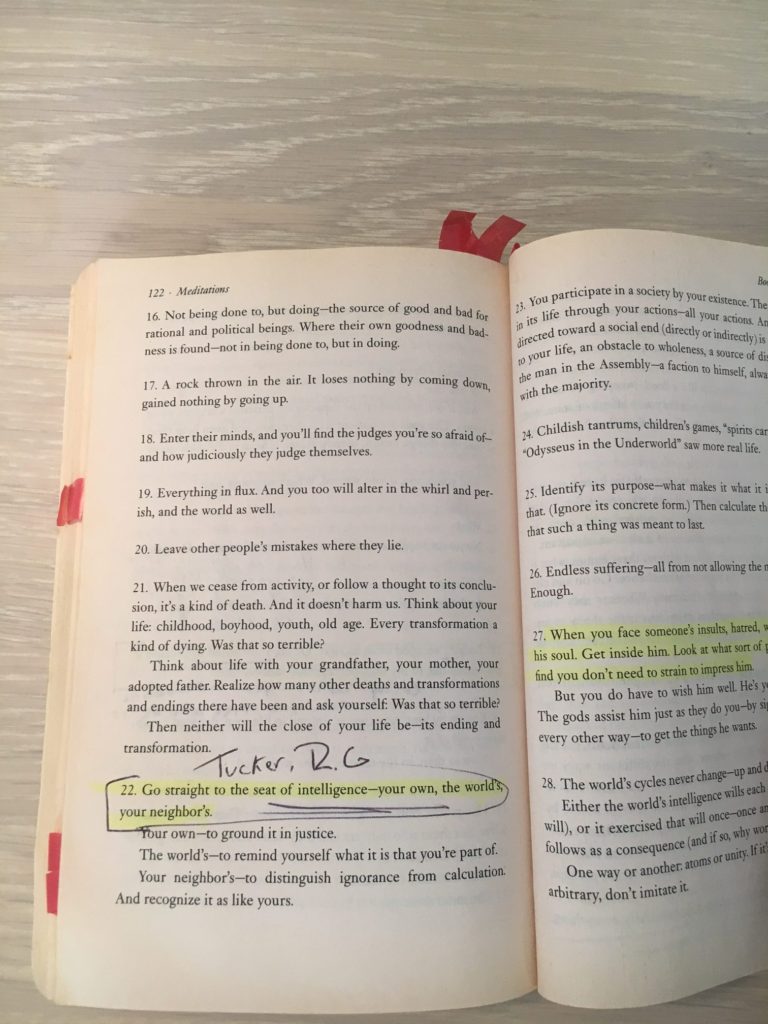 Notes on Book Four of Marcus Aurelius' Meditations (from my marginalia) -  Benjamin McEvoy